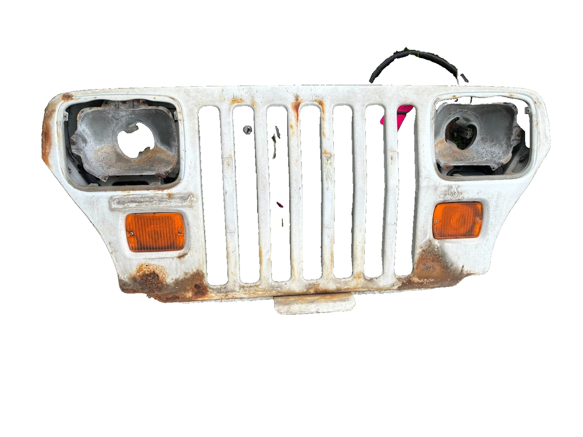 Jeep Wrangler YJ 87-95 Front Grille Assembly OEM white w wire