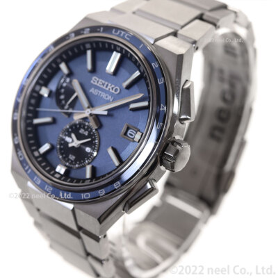 SEIKO Astron SBXY037 Blue Titanium Radio Solar Men's Watch New in