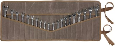 Denifiter Wrench Roll up Pouch Heavy Duty Waxed Canvas Tool Bag Tool Organizer