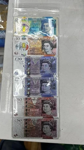 British Pound Sterling Banknote Stickers Denominations, Decor Currency Design