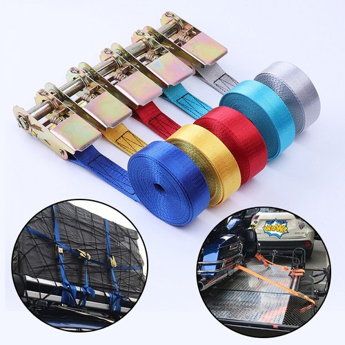 1/3/4/5M Adjustable Tie Downs Lashing Straps Metal Buckle Luggage Cargo Bag Belt - Picture 5 of 64