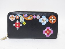   Louis Vuitton Epi Flower Zippy Wallet Zipper Long Noir Black M62296