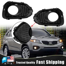 Pair Fog Light Cover Front Bumper Lamp Bezel For 2011 2012 2013 Kia Sorento