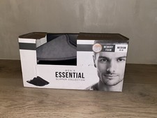 Men  s Essential Slipper Collection Memory Foam Medium 8-9 Gray