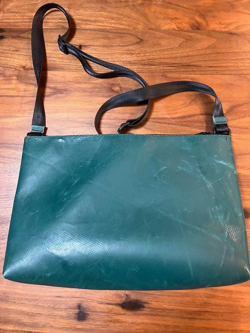 Freitag F553 LOU Shoulder bag Green x Red x White 85% recycled 