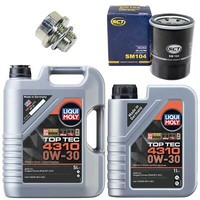 MotoröL Filter Set 4310 0W-30 Liqui Moly 6 Liter + Schraube FüR Mitsubishi Asx