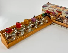 Storage Spice Rack Organizer Corked Vegetable Jars Himark Wall Hang Wood Glass