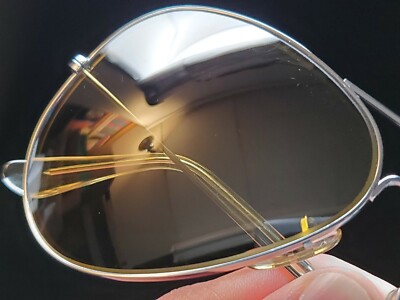 Vintage B&L Ray Ban Bausch & Lomb Ambermatic Mirror 62mm Chrome