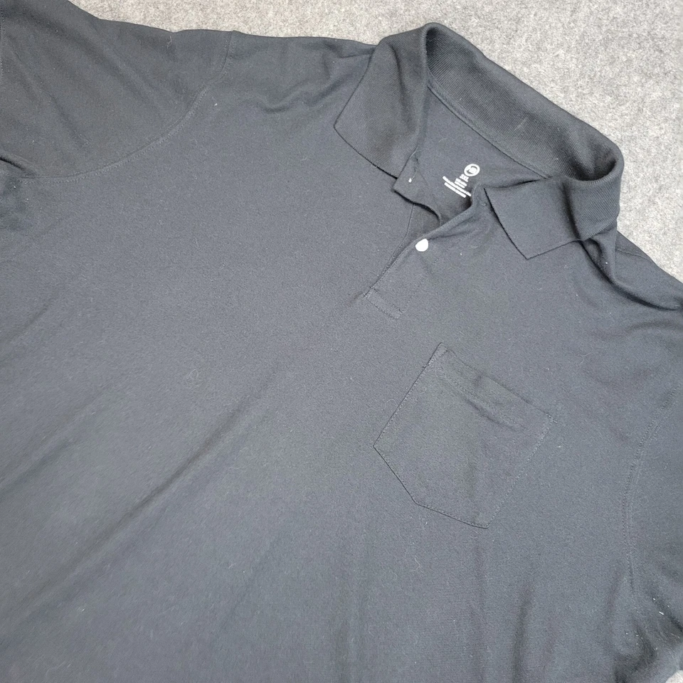 HB Polo Shirt Mens 3XL Black Cotton Pocket Minimalist Classic Fit Preppy LOT - Image 4 of 4