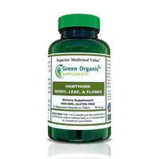 Hawthorn Berry Capsules, Leaf, Flower, Hawthorn Supplements by Green Organic Sup