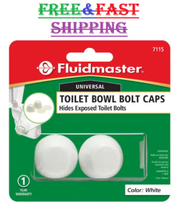 Fluidmaster White Toilet Bolt Caps Free Shipping