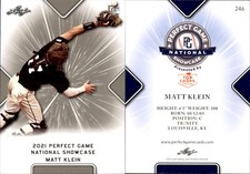 MATT KLEIN 2021 LEAF PERFECT GAME NATIONAL SHOWCASE ROOKIE CARD #246