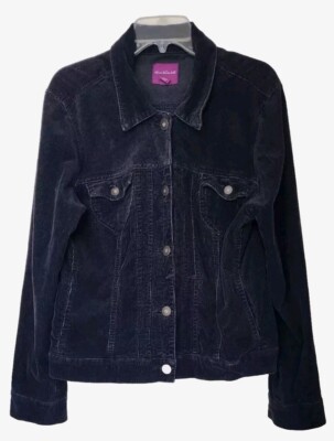 Veste Chemise Gloria Vanderbilt En Velours Côtelé Tan - Taille L, 100% Coton, Occasion Très Bon état