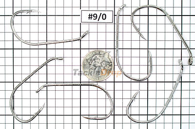 100x #9/0 Baitholder Fishing Hooks Offset Strong Chemically Sharpened Jig USA!