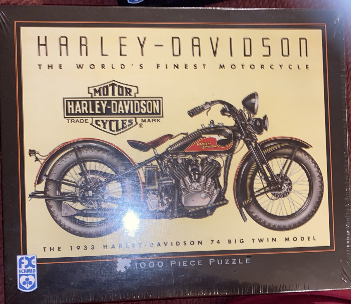 Harley Davidson Motorcycle Jigsaw Puzzle 1933 74 Big Twin