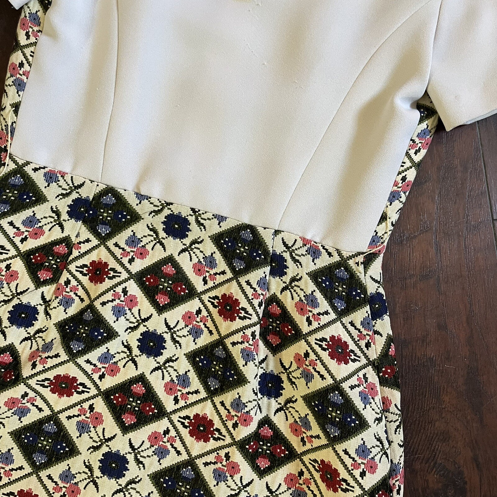 Vintage Julie Miller Polyester Patchwork Floral B… - image 6