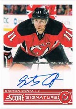 2013-14 PANINI SCORE SIGNATURE STEPHEN GIONTA AUTO NEW JERSEY DEVILS #SS-SG