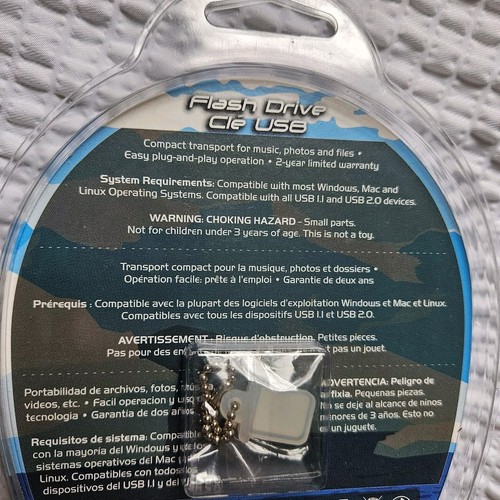 EMTEC Flash Drive White Seal Animal Series Special 4 GB USB 2.0 Keychain Sealed - Picture 5 of 5