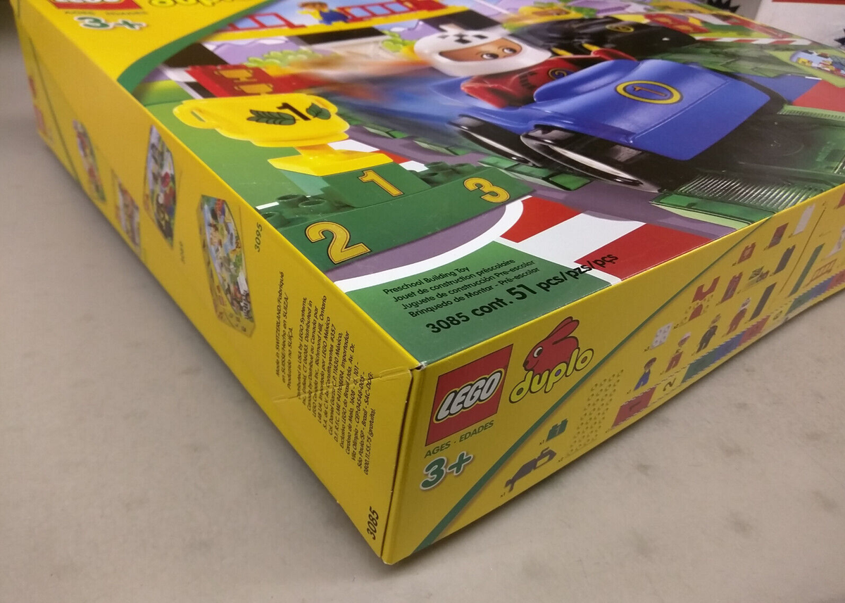 LEGO Duplo 3085 Race Action NEW! Track Car Driver Pit Fuel Trophy 