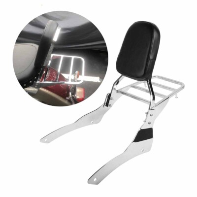 Backrest Sissy Bar+ Luggage Rack For Yamaha V Star DS 400 650 Classic drag star 