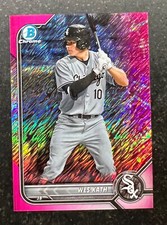 2022 Bowman Chrome Prospects Fuchsia Shimmer Refractor Wes Kath #204 167/199