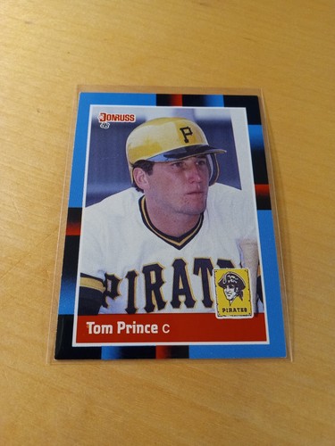 1988 DONRUSS #538 TOM PRINCE Pittsburgh Pirates Baseball Card, Catcher, IF. (VG) - Picture 1 of 2