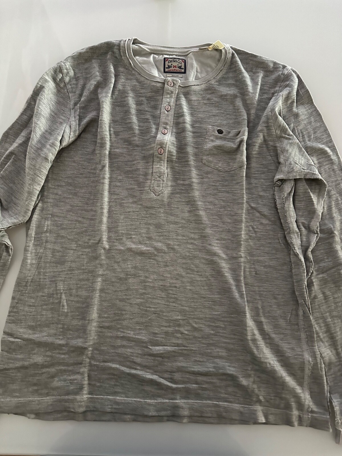 ALTRA DIESEL MENS LONG SLEVE T SHIRT GRIGIO FAST SHIP