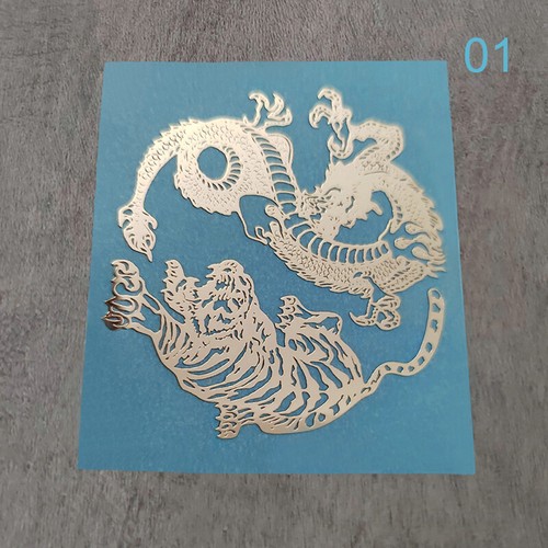 Personalized Dragon And Phoenix Pattern Metal Sticker Tiger Phone Shell Sticker - 第 12/18 張圖片