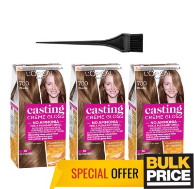 L'Oreal Casting Creme Gloss 700 Blond Haarfarbe 3-pack Ammoniak Frei