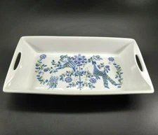 Figgjo Norway Serving Plate Tray Casserole 5006 Mid Century Pottery Pheasants 