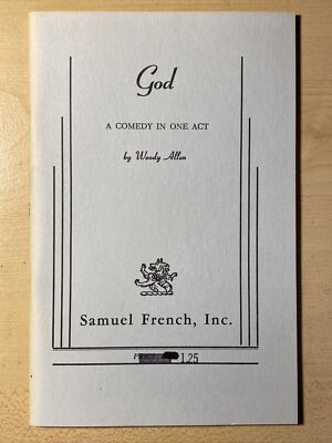 GOD  A Comedy in One Act by Woody Allen (Vintage 1975 First Edition, LIKE NEW!)
