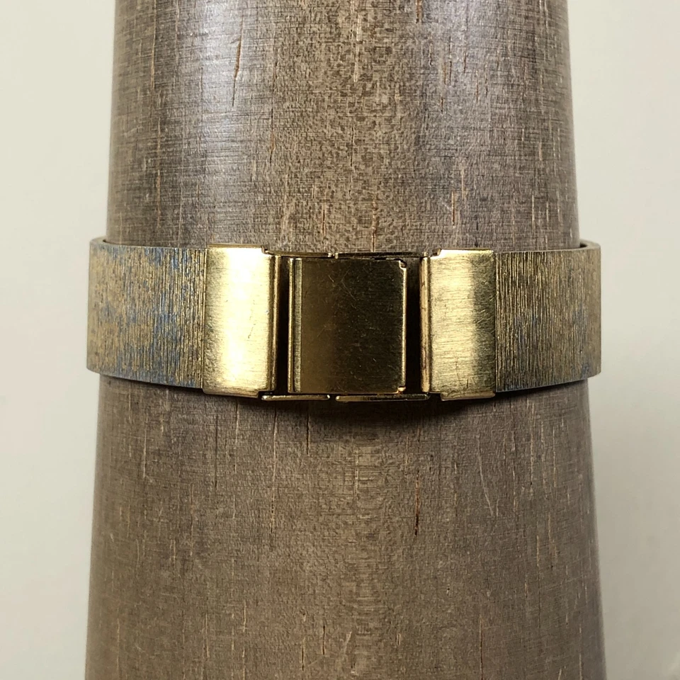 Bulova Men 92R25 Formal Diamond Accent Gold Tone Quartz Analog 23mm Watch 7 3/4" - Image 4 of 4