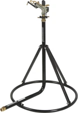 Strongway Tripod Sprinkler with round Base - 1In. Head with 3 Nozzles, 120-Ft. D