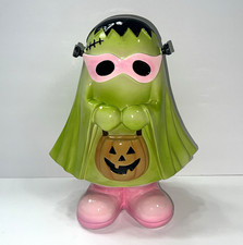 Halloween Green Monster Figurine w/ Pink Mask...