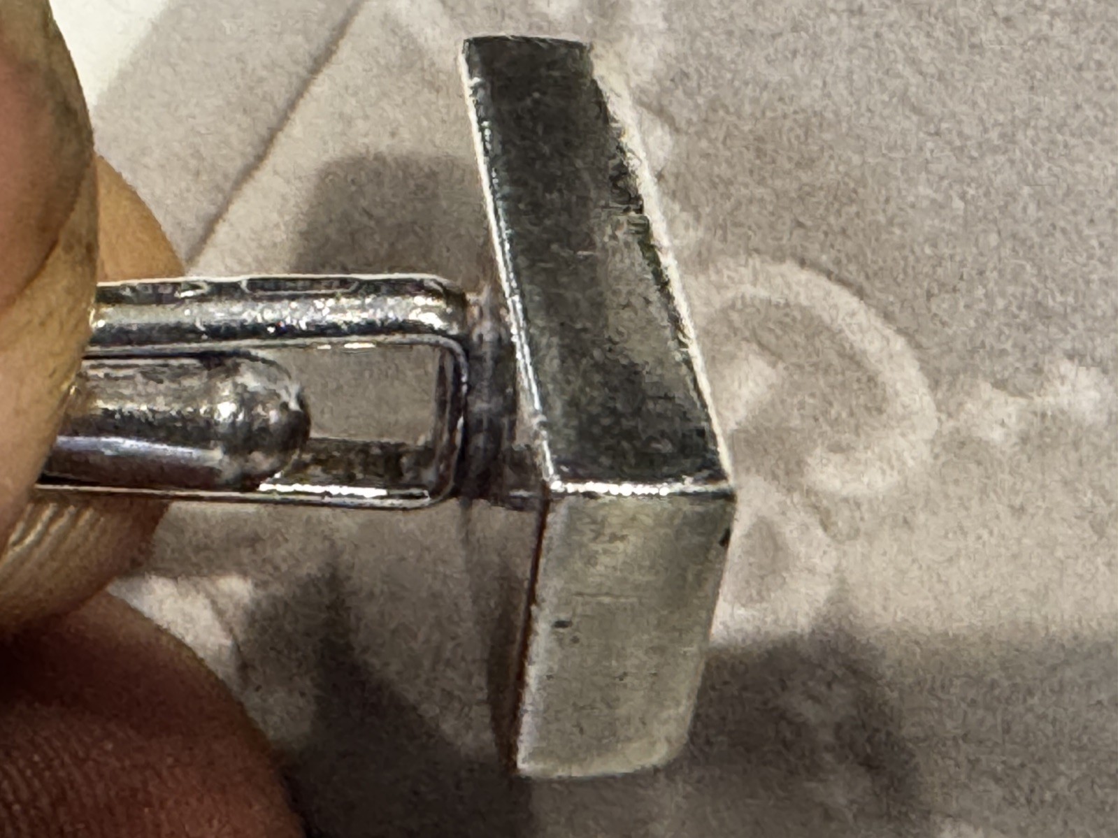 Authentic Gucci Vintage Rectangular Sterling Silv… - image 5