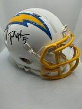 Tyrod Taylor Los Angelos Chargers Signed Mini Football Helmet JSA COA