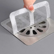 50pcs Disposable Shower Drain Stickers Hair Catcher Mesh Drain Cover Sticker
