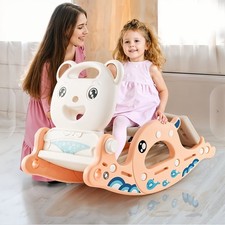 3 In 1 Kids Rocking Horse Slide Climber Ladder Baby Toddler Sliding Toy Indoor
