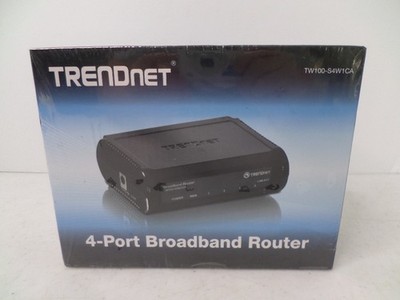 TRENDnet TW100-S4W1CA 4-Port Broadband Router - New Sealed