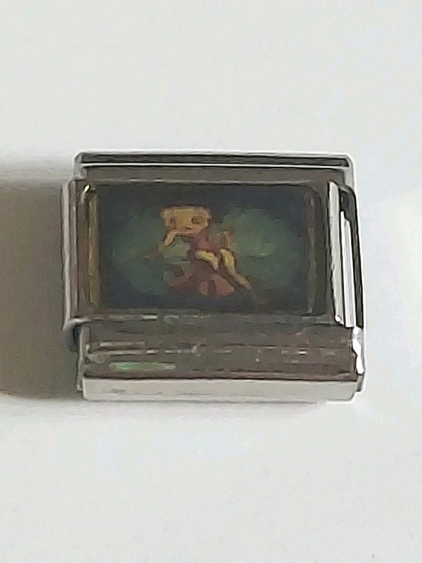 "Betty Boop With Green Background" Italian Charm By Uberry New