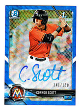 2018 Bowman Draft Chrome Connor Scott Blue Wave Refractor /150 #CDA-CSC