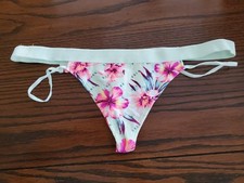 NWT VICTORIA'S SECRET PINK COTTON THONG PANTIES TROPICAL 11136132 L
