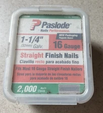 Paslode 1-1/4” 16 Gauge Angled Straight Finish Nails 2000 -#650282 Brand NEW
