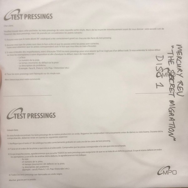 Mercury Rev - The Secret Migration RARE TEST PRESSING 2LP 12""