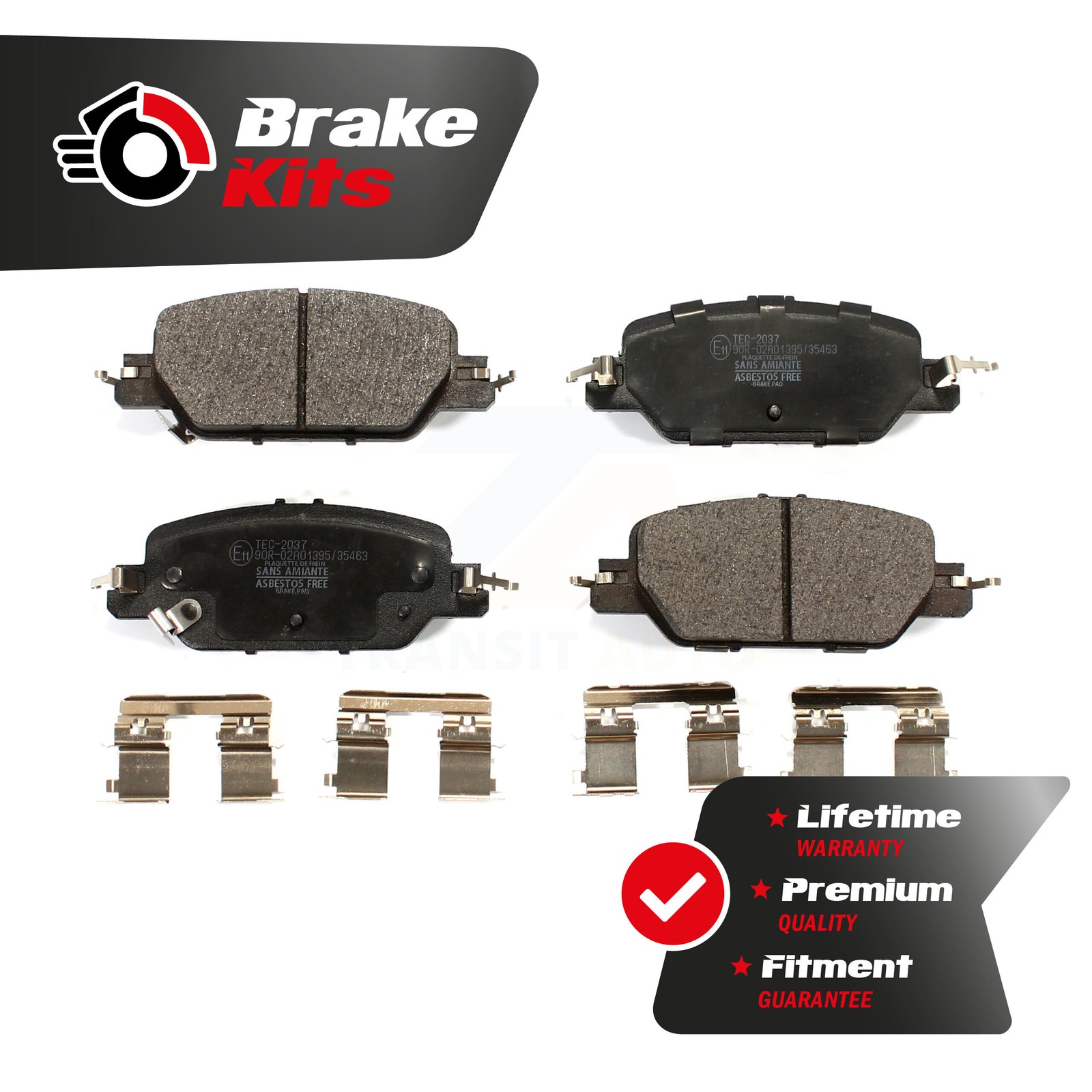 Rear Ceramic Brake Pads Set For 2017-2024 Honda CR-V