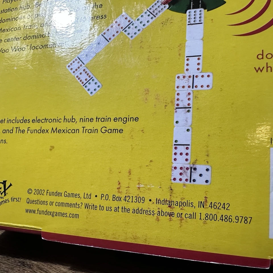Fundex Vintage Mexican Train Game Set for Dominos 2002 Whistling Locomotive NIP - Image 4 of 4