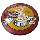 Vintage Snap-On Tools Porcelain Sign - Auto Wrench Gas Service Garage Shop Sign
