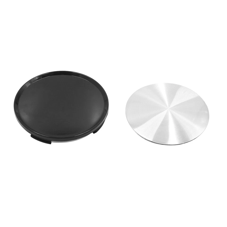 Tapacubos central de rueda de neumático de coche 4 asas de 63 mm de diámetro con calcomanía de insignia tono plateado Foto 4 de 4