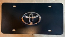Toyota Auto Front License Plate Cover- Black W 3d Toyota Emblem- 12 X 6 Toyota Auto Front License Plate Cover- Black W 3d Toyota Emblem- 12 X 6