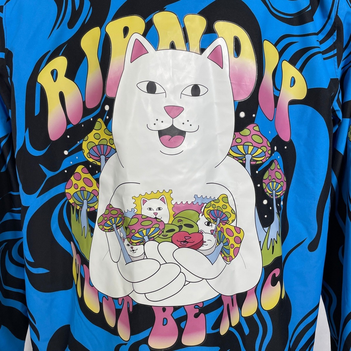 RIPNDIP Trippy Treats Blue Full Zip Snowboard Jacket Men's MEDIUM